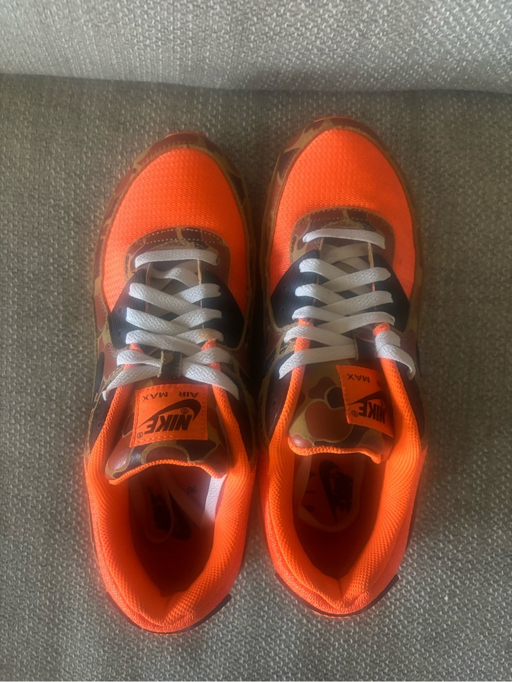 Nike Orange Camo Air Max Sneakers - Picture 9 of 11